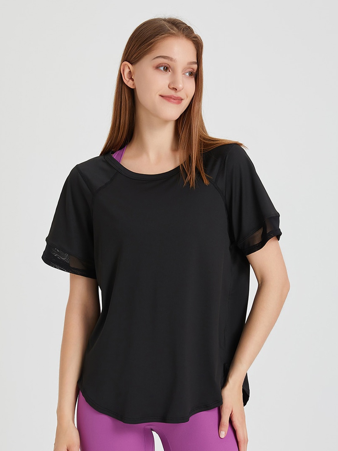 

JC Collection Raglan Sleeves Top, Black