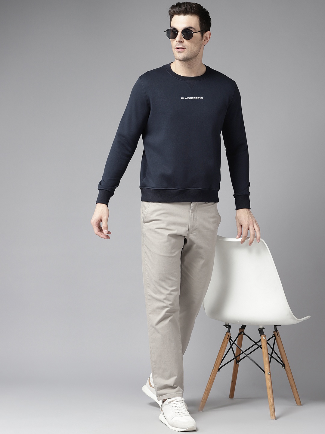 

Blackberrys Brand Logo Printed Sweatshirt, Navy blue