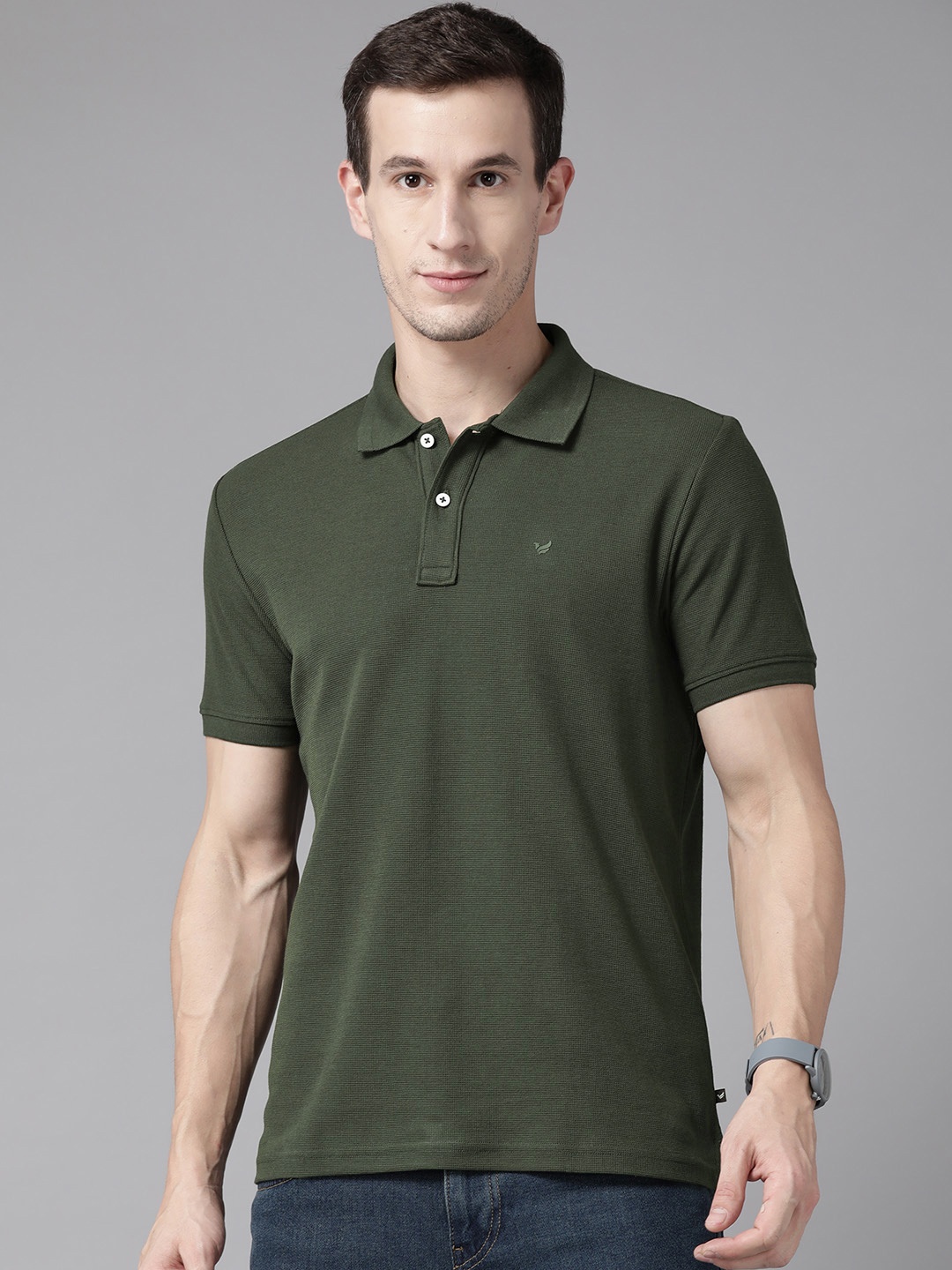 

Blackberrys Polo Collar Slim Fit Antibacterial T-shirt, Green
