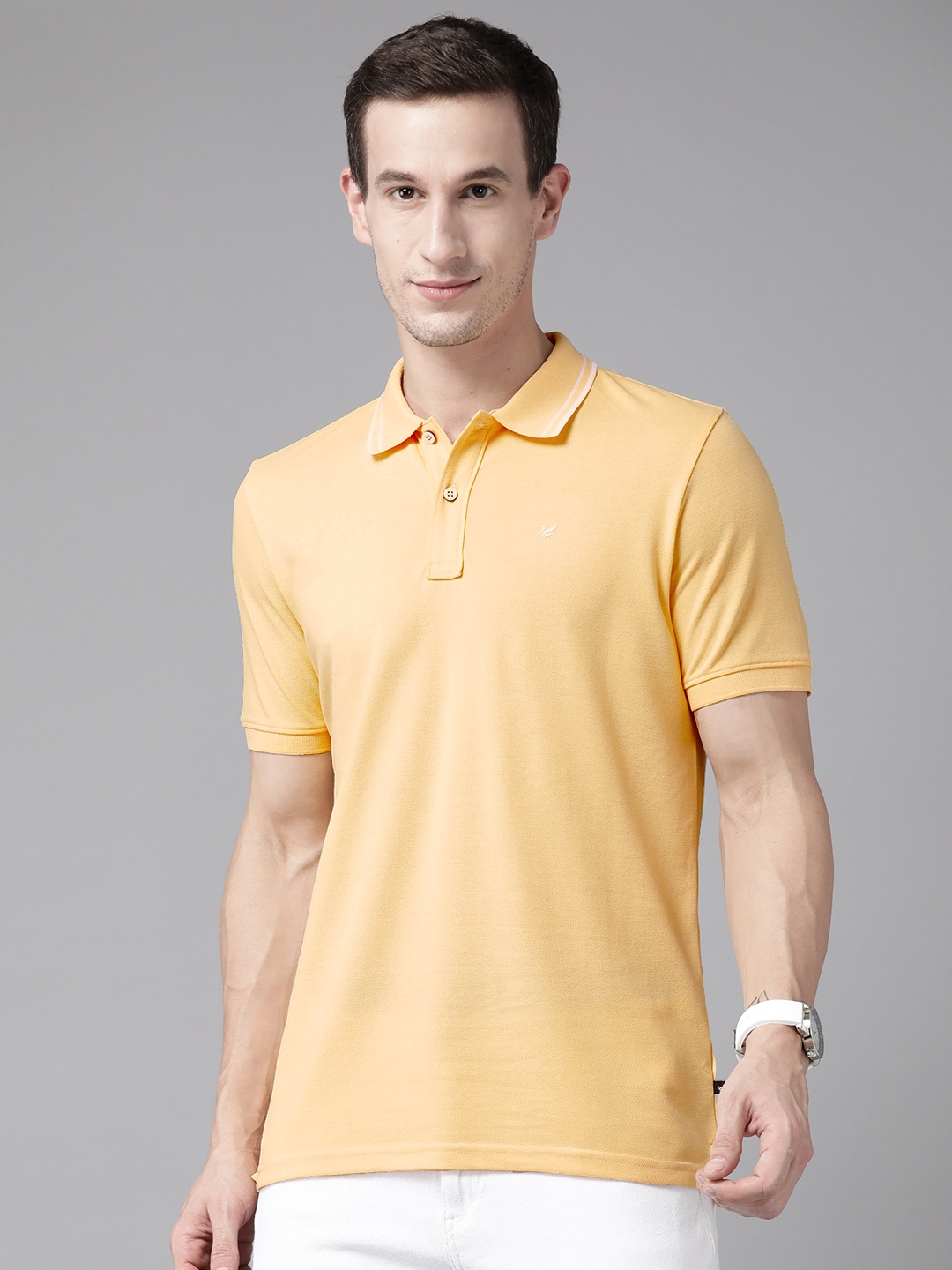 

Blackberrys Polo Collar Slim Fit Antibacterial T-shirt, Yellow