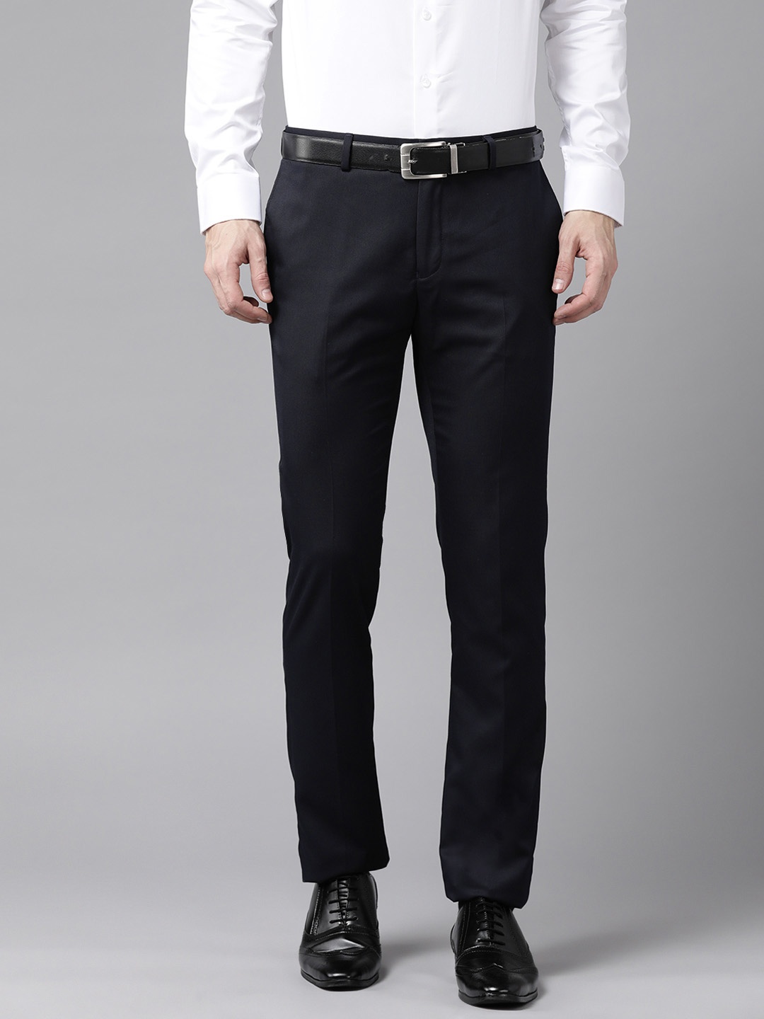 

Blackberrys Men Slim Fit Formal Trousers, Black