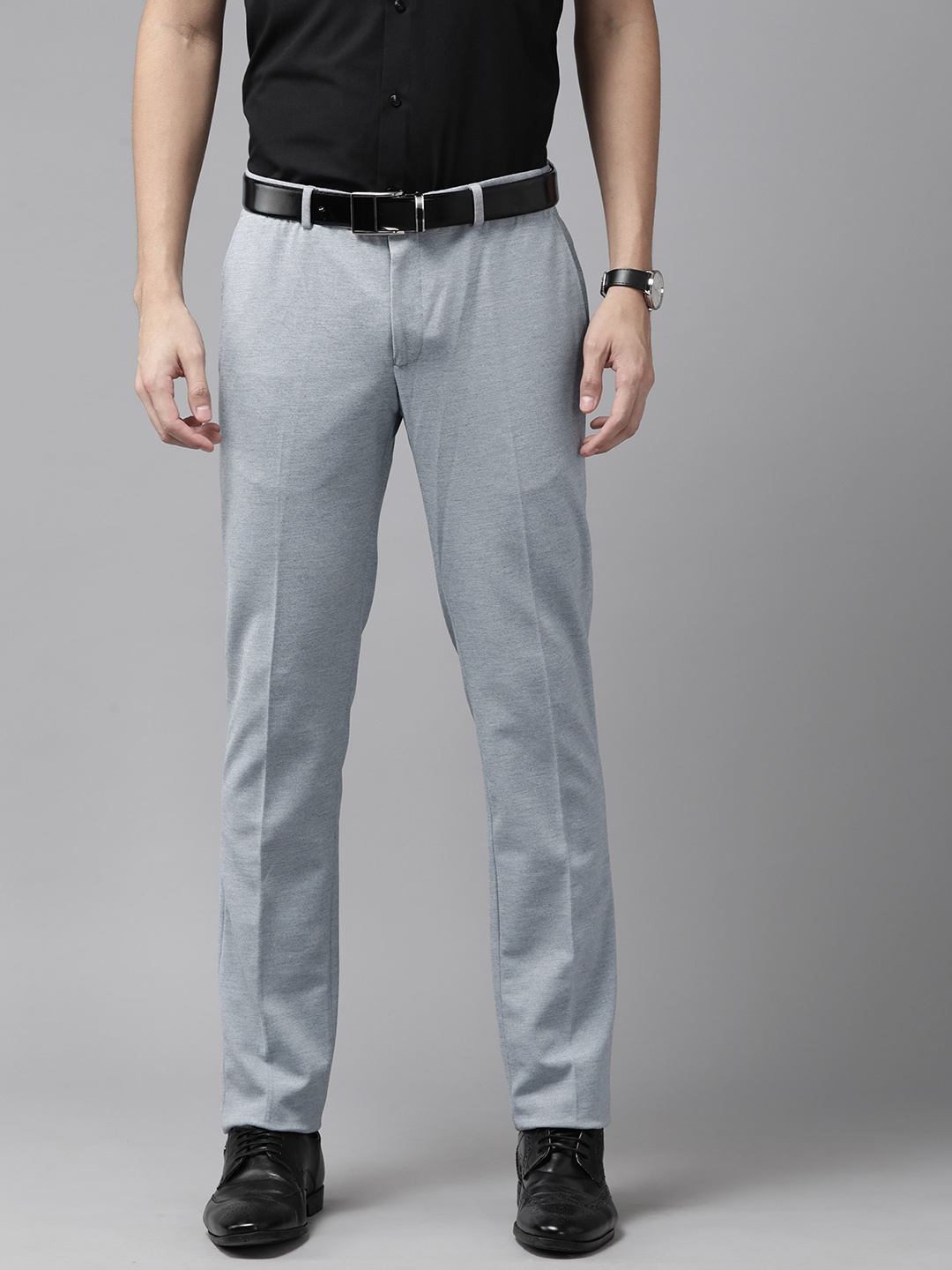 

Blackberrys Men Mid-Rise Slim Fit Chinos, Grey
