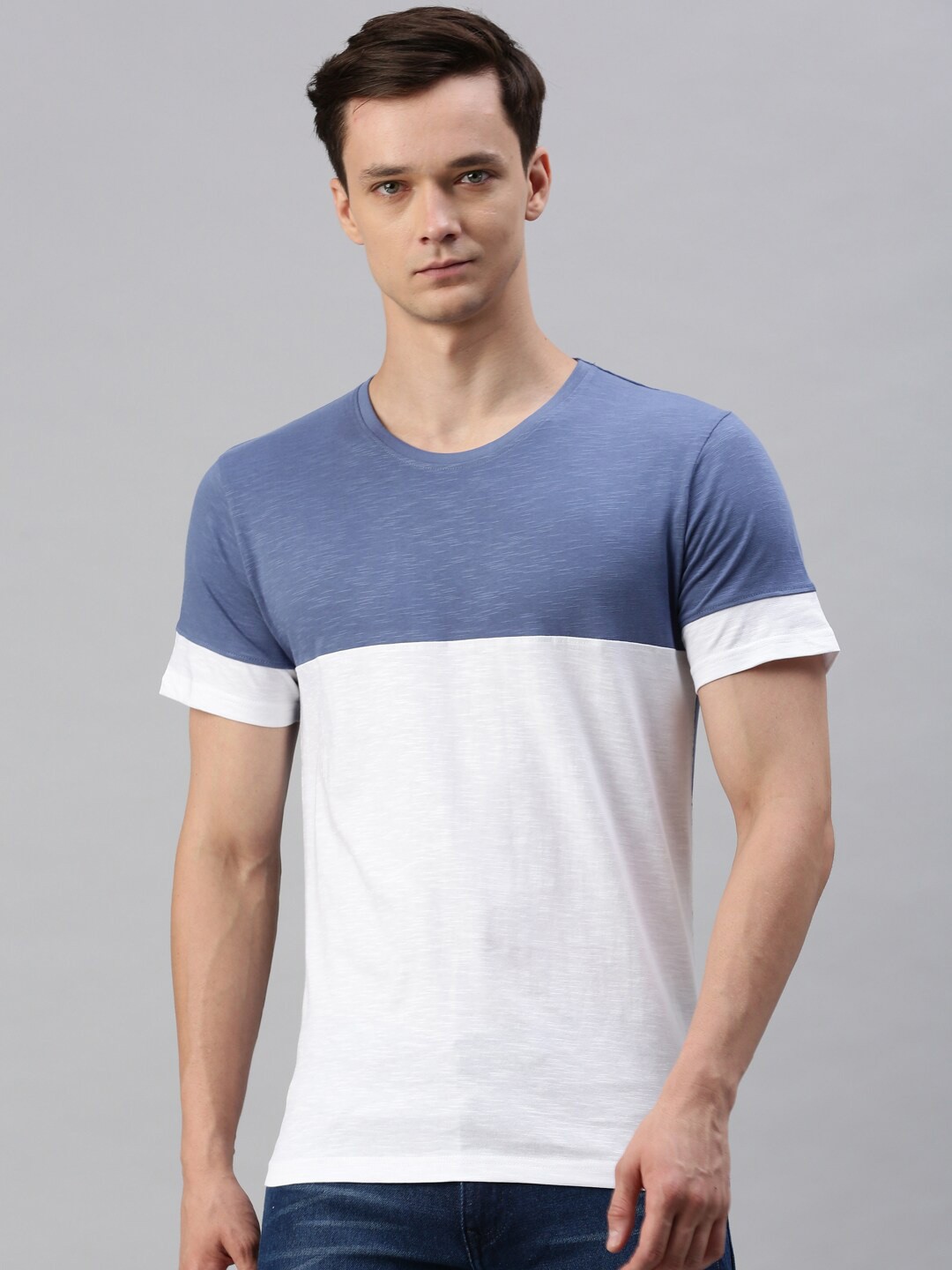 

Urban Dog Colourblocked Pure Cotton T-shirt, White