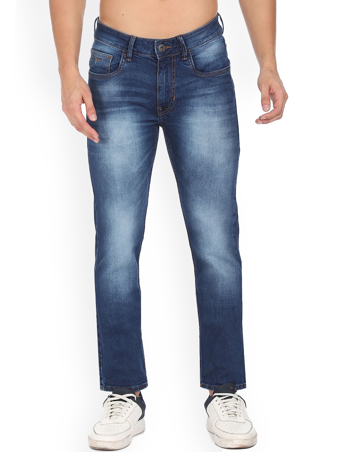

Flying Machine Men Slim Fit Clean Look Heavy Fade Jeans, Blue