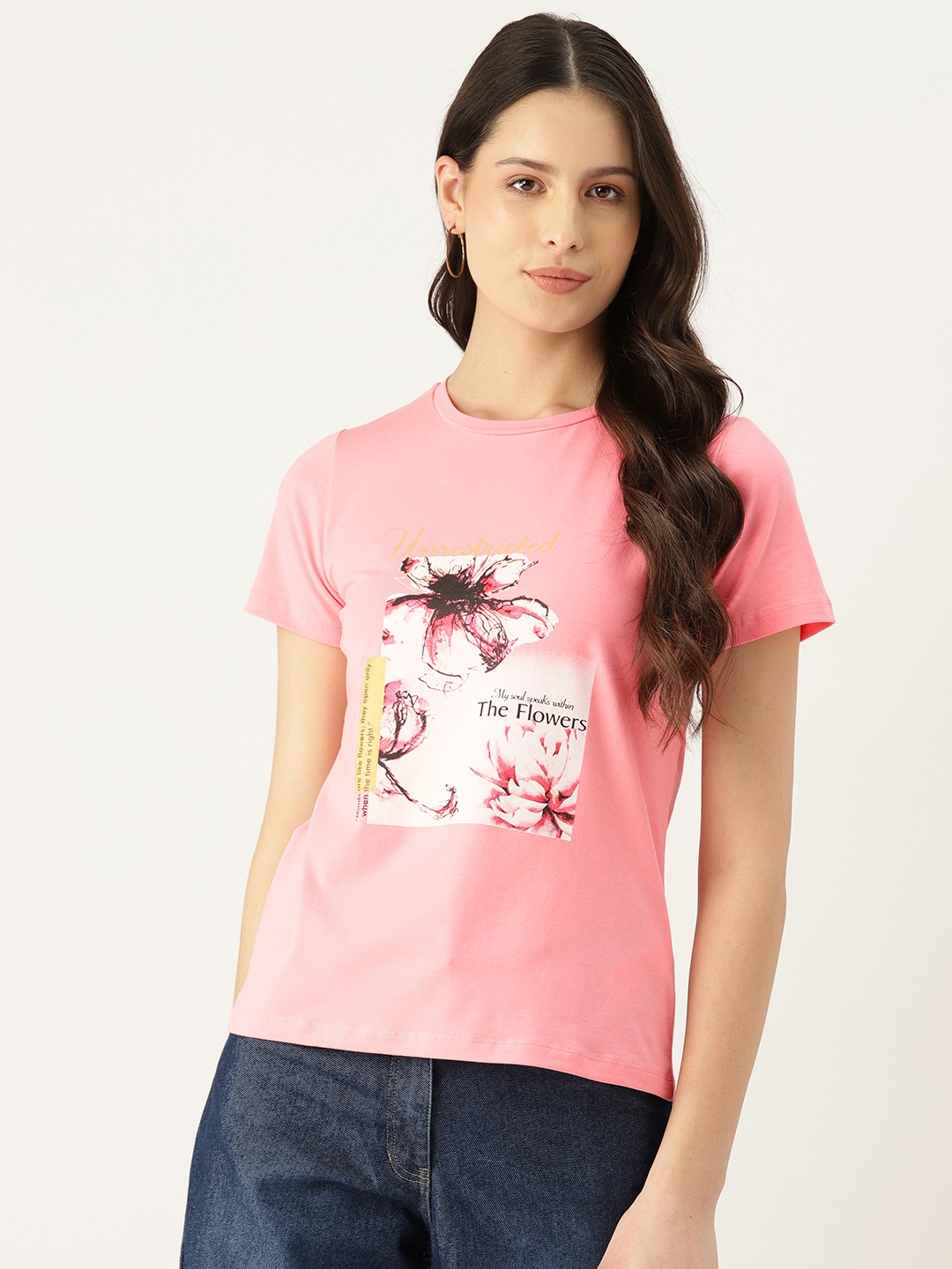 

Madame Typography Printed T-shirt, Pink