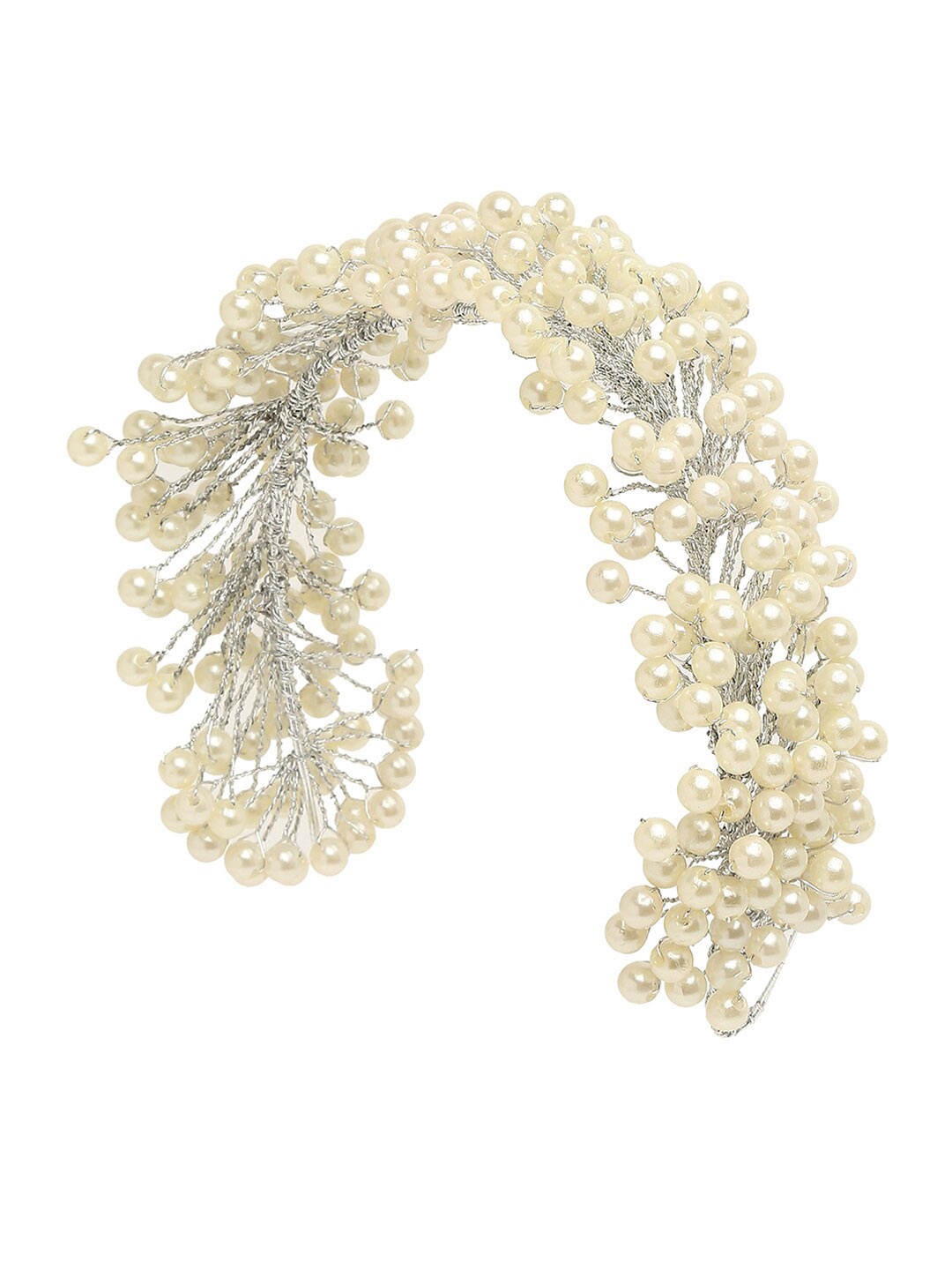 

Anouk Women Embellished Beaded Tiara, White
