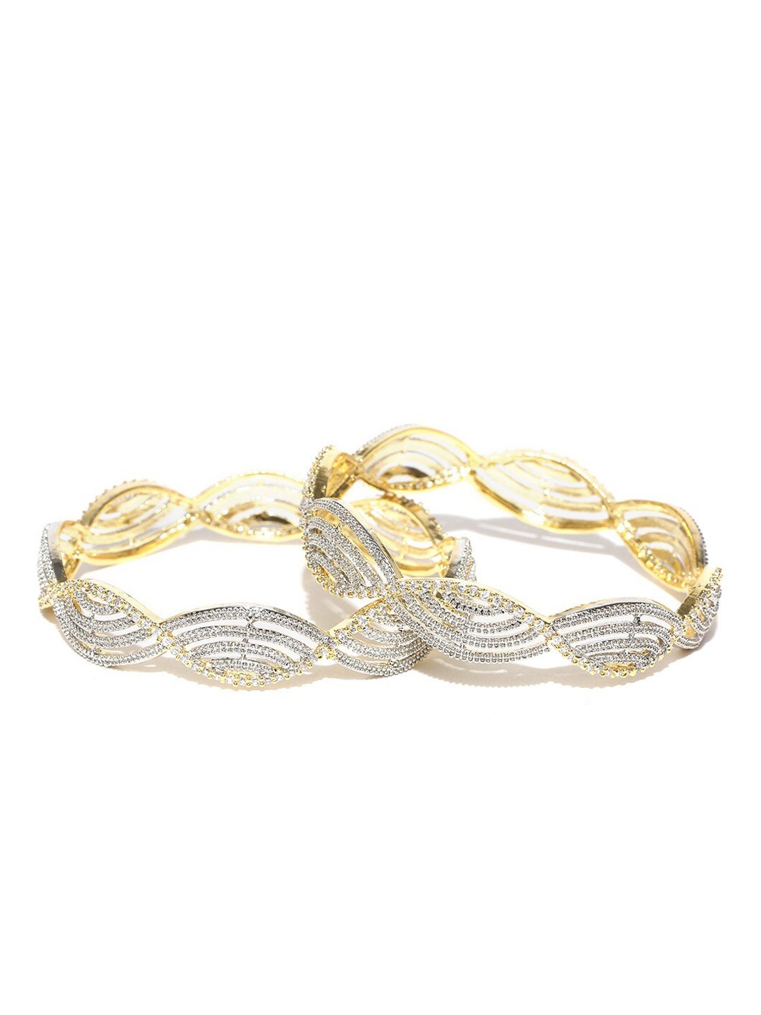 

Anouk Set Of 2 Gold-Plated AD Studded Bangles