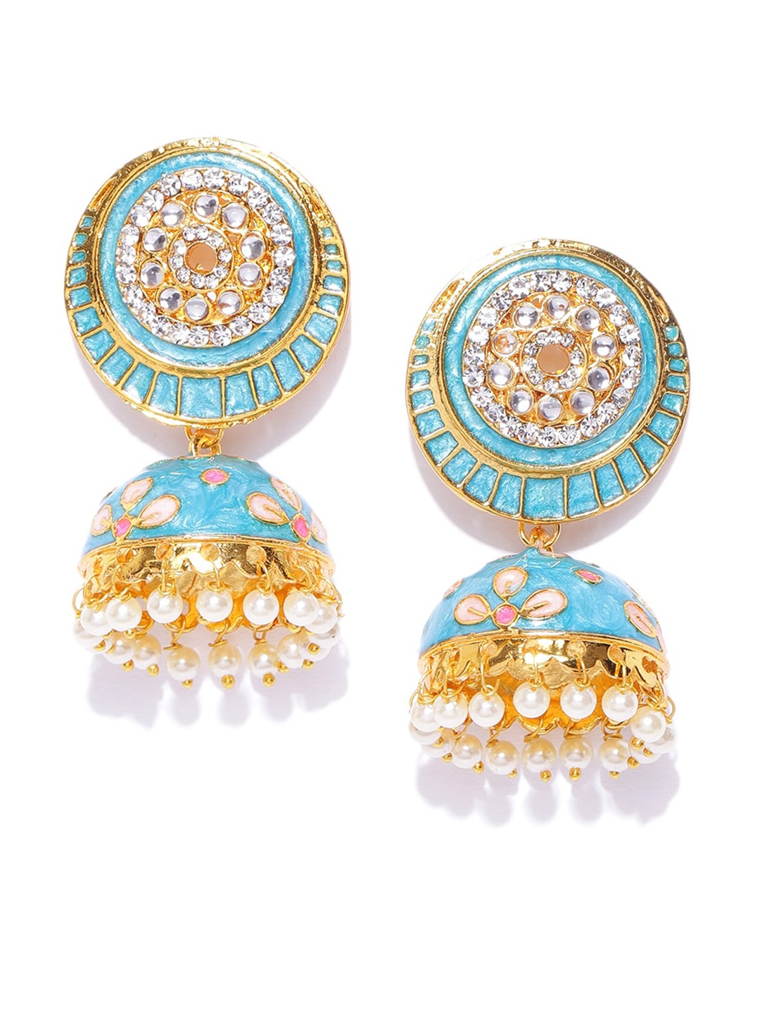 

Anouk Gold-Plated Dome Shaped Jhumkas