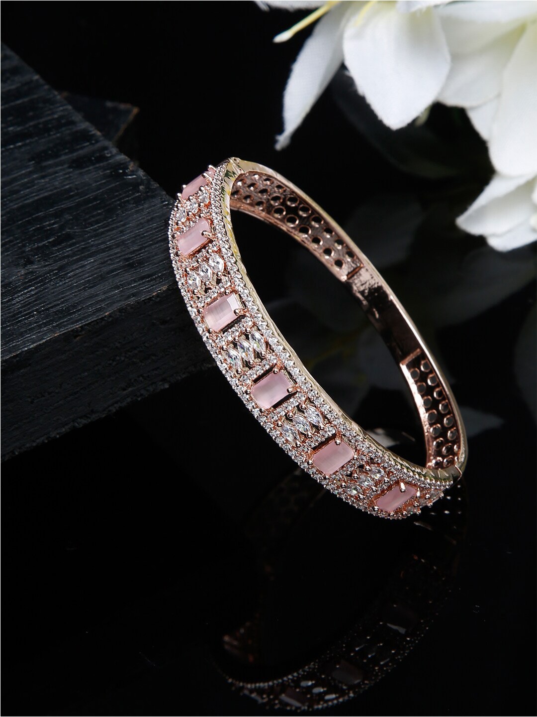 

Anouk Women Rose Gold-Toned Rose Gold-Plated Bangle-Style Bracelet