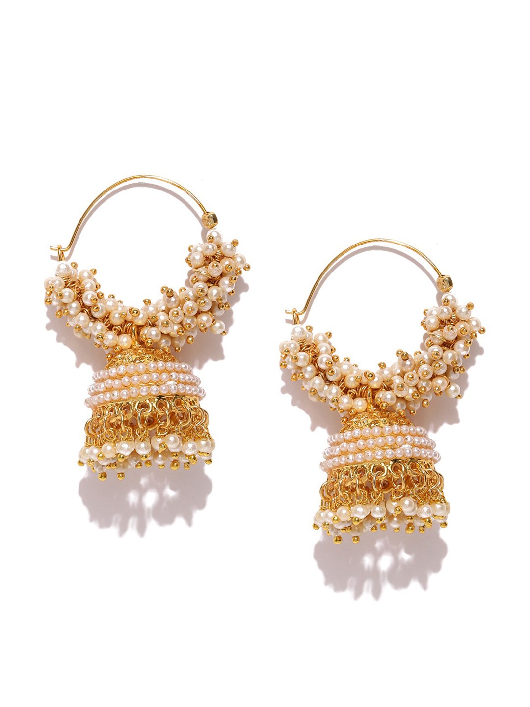 

Anouk Gold-Plated Dome Shaped Jhumkas