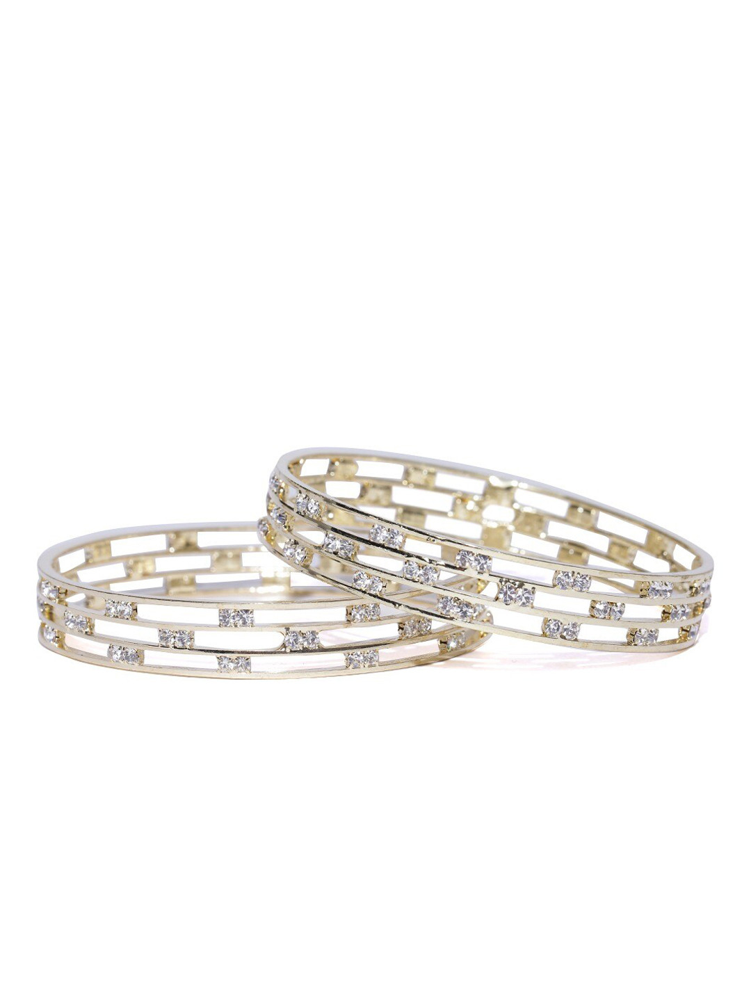 

Anouk Set Of 2 Gold-Plated Stone-Studded Bangle