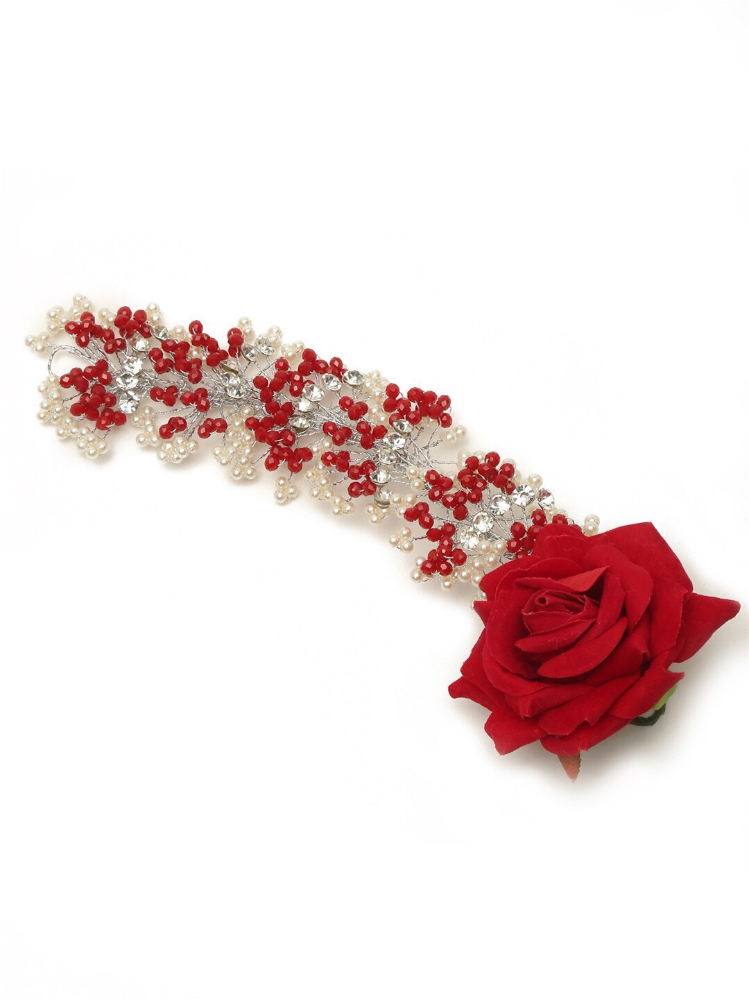 

Anouk Women Floral Embellished Tiara, Red