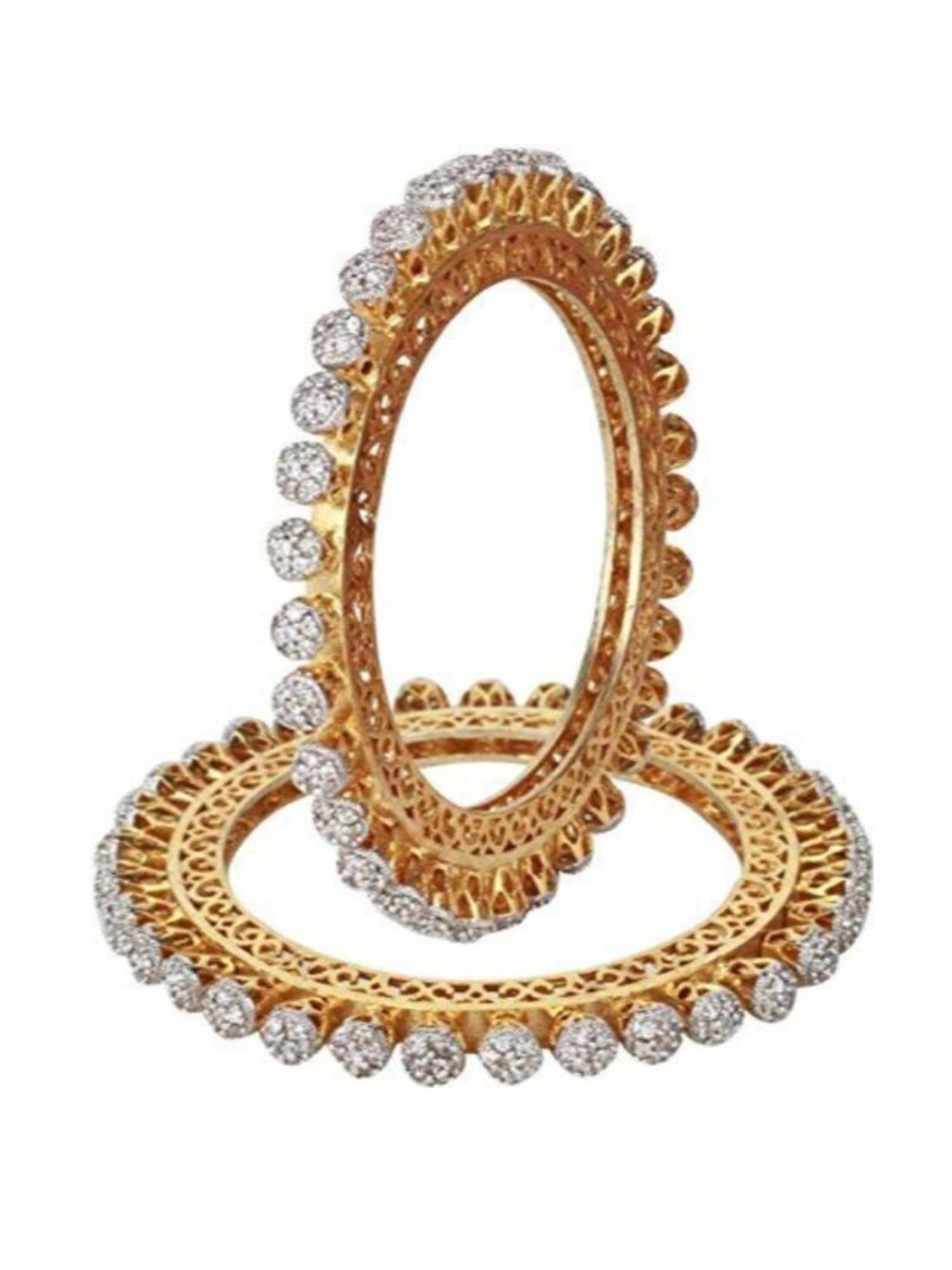 

Anouk Set Of 2 Gold-Plated Stone-Studded Bangles