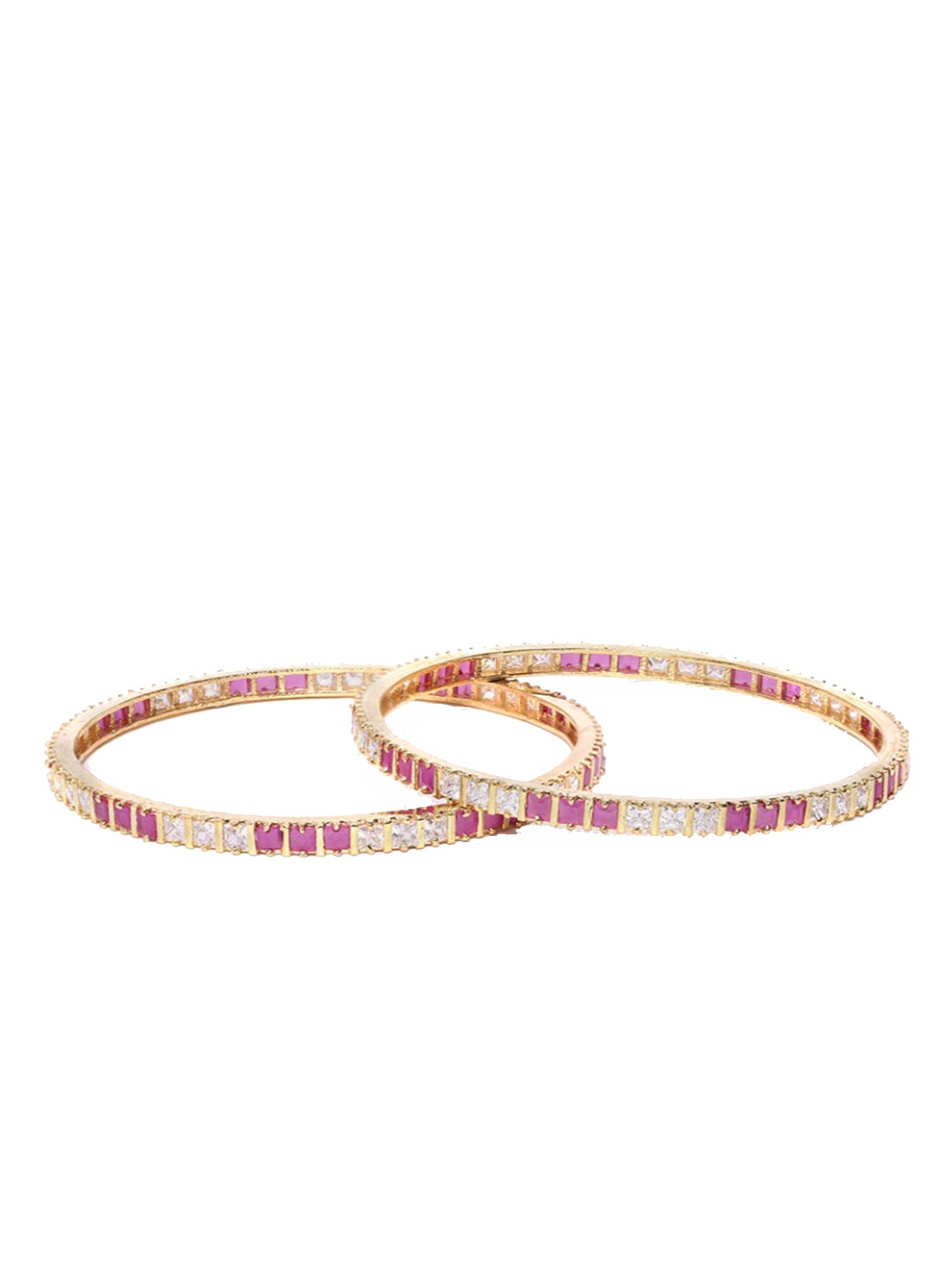 

Anouk Set Of 2 Gold-Plated & Stone-Studded Bangles