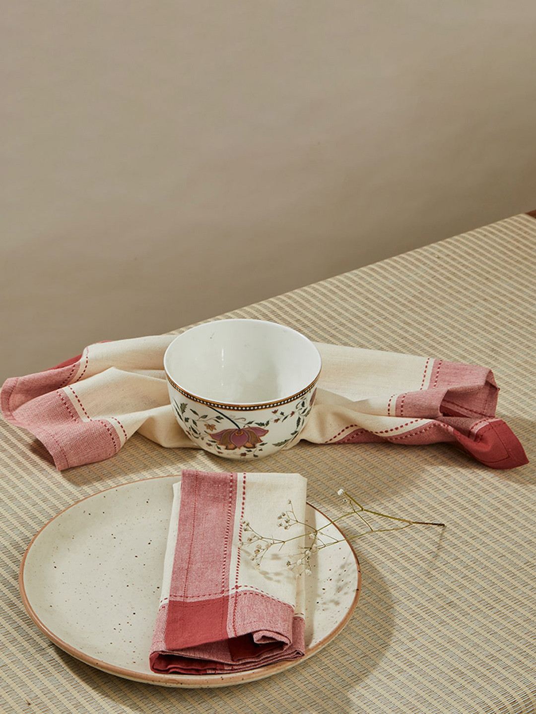 

Fabindia Tanka Pink 6-Pieces Cotton Table Napkins