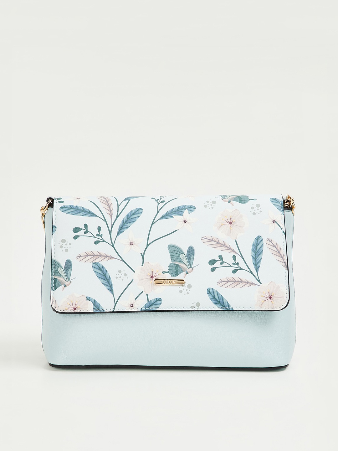 

Ginger by Lifestyle Floral Printed Structured Sling Bag, Blue