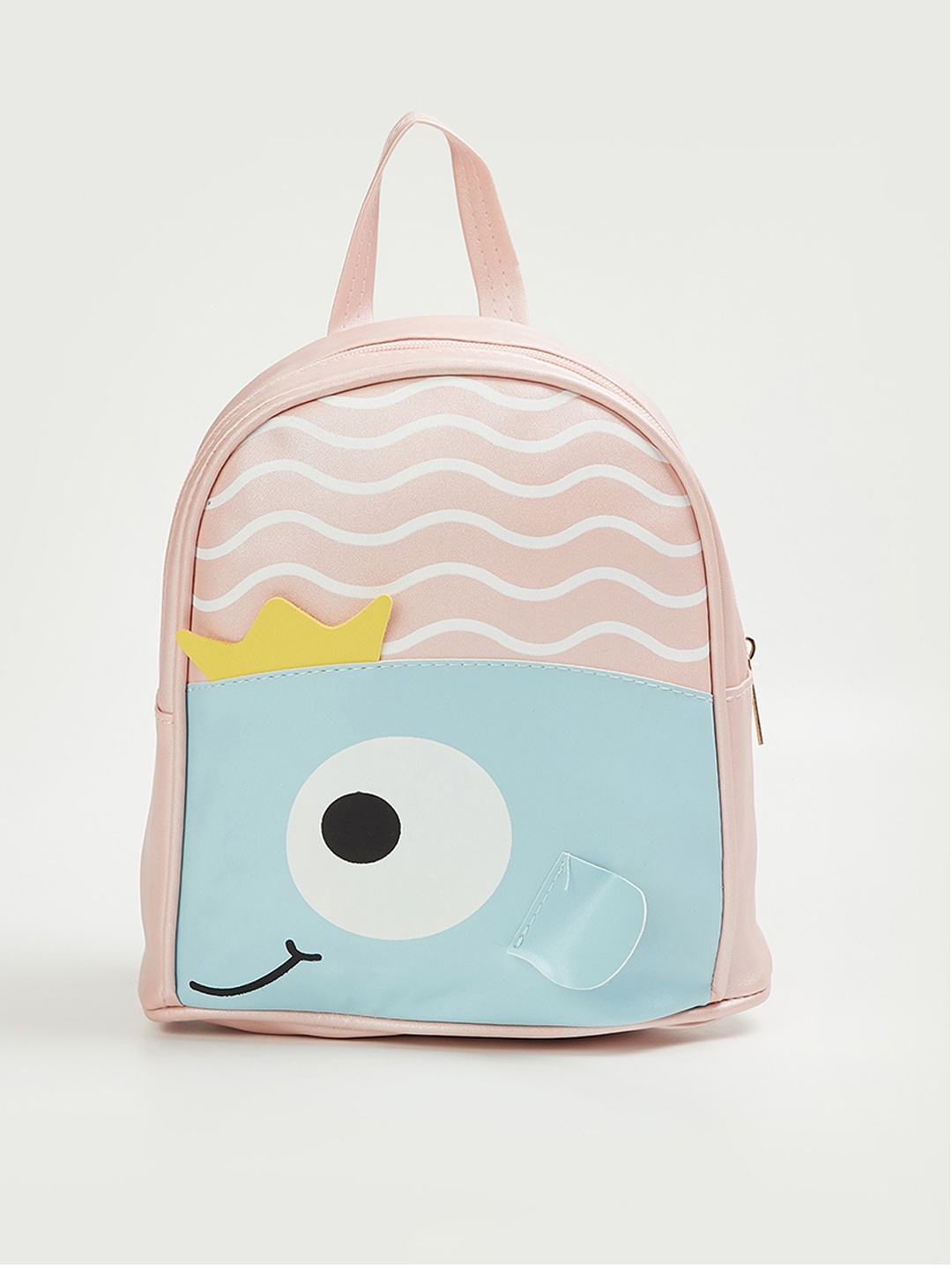 

Ginger by Lifestyle Pink Colourblocked Structured Handheld Bag with Applique