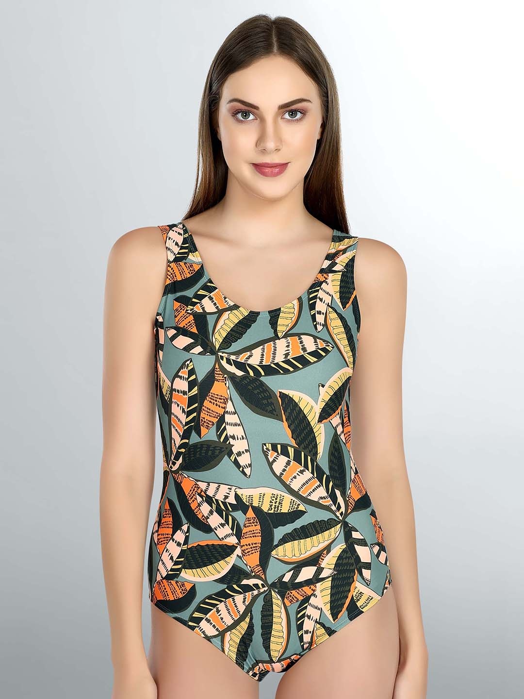 

Addery Printed Padded Bodysuit With Shrug, Blue