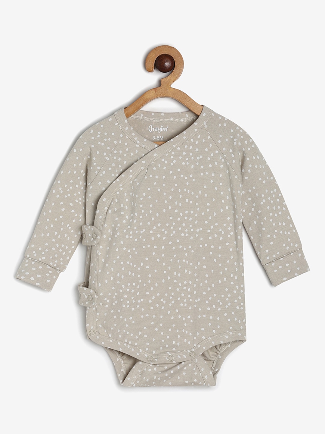 

CHAYIM Infants Micro Ditsy Printed Flexi Fit Bodysuit, Beige