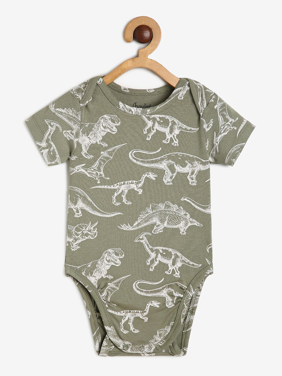 

CHAYIM Infants Printed Bodysuit, Green