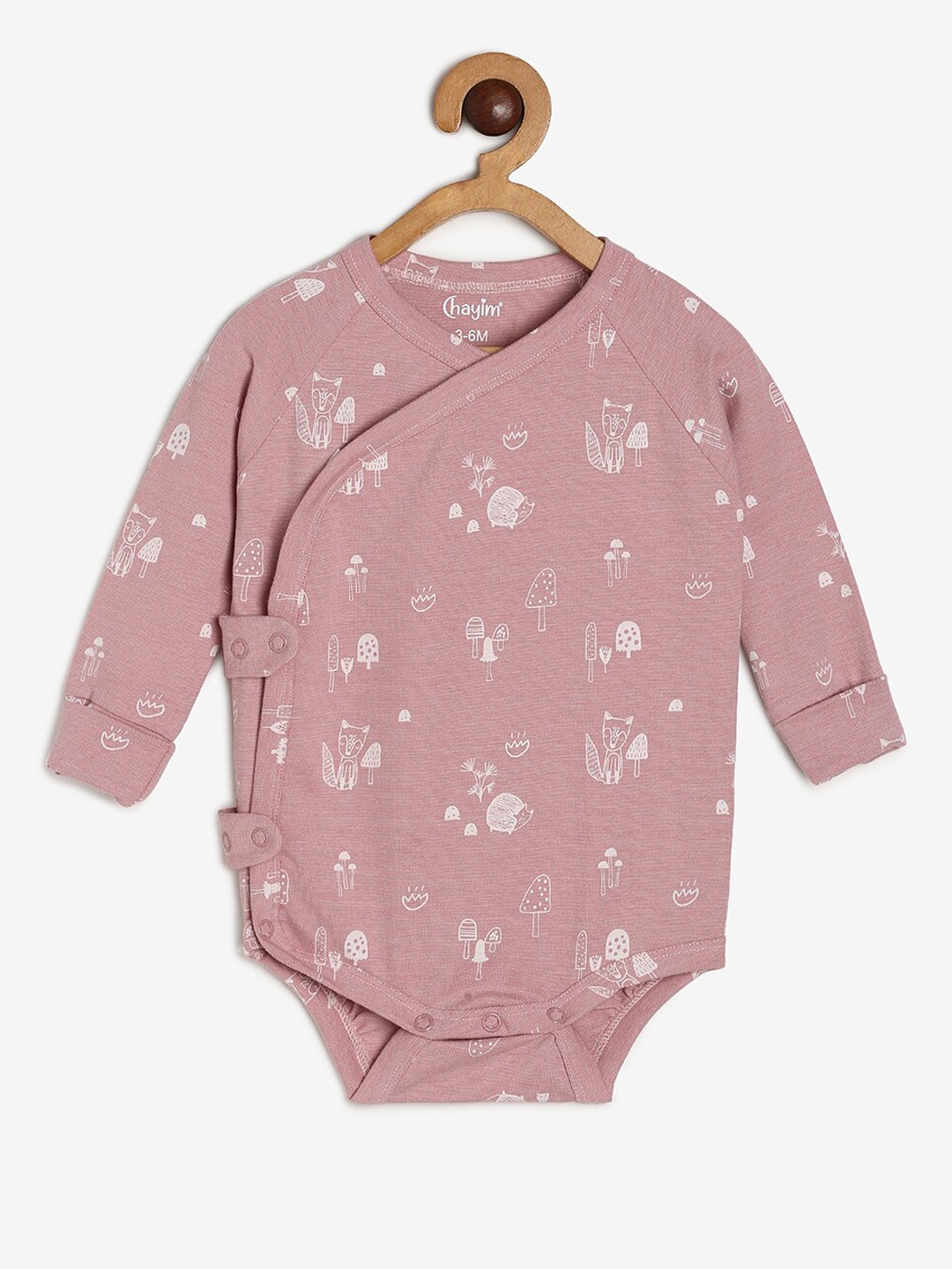 

CHAYIM Infants Printed Flexi Fit Bodysuit, Pink