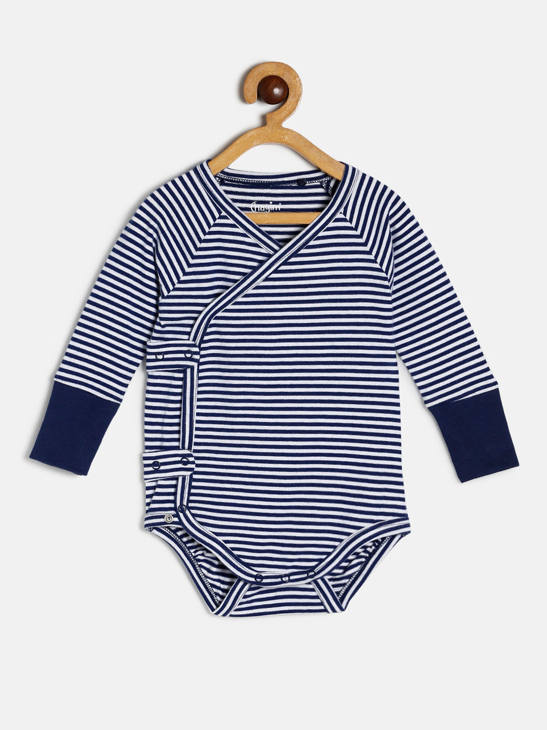 

CHAYIM Infants Striped Pure Cotton Bodysuit, Blue