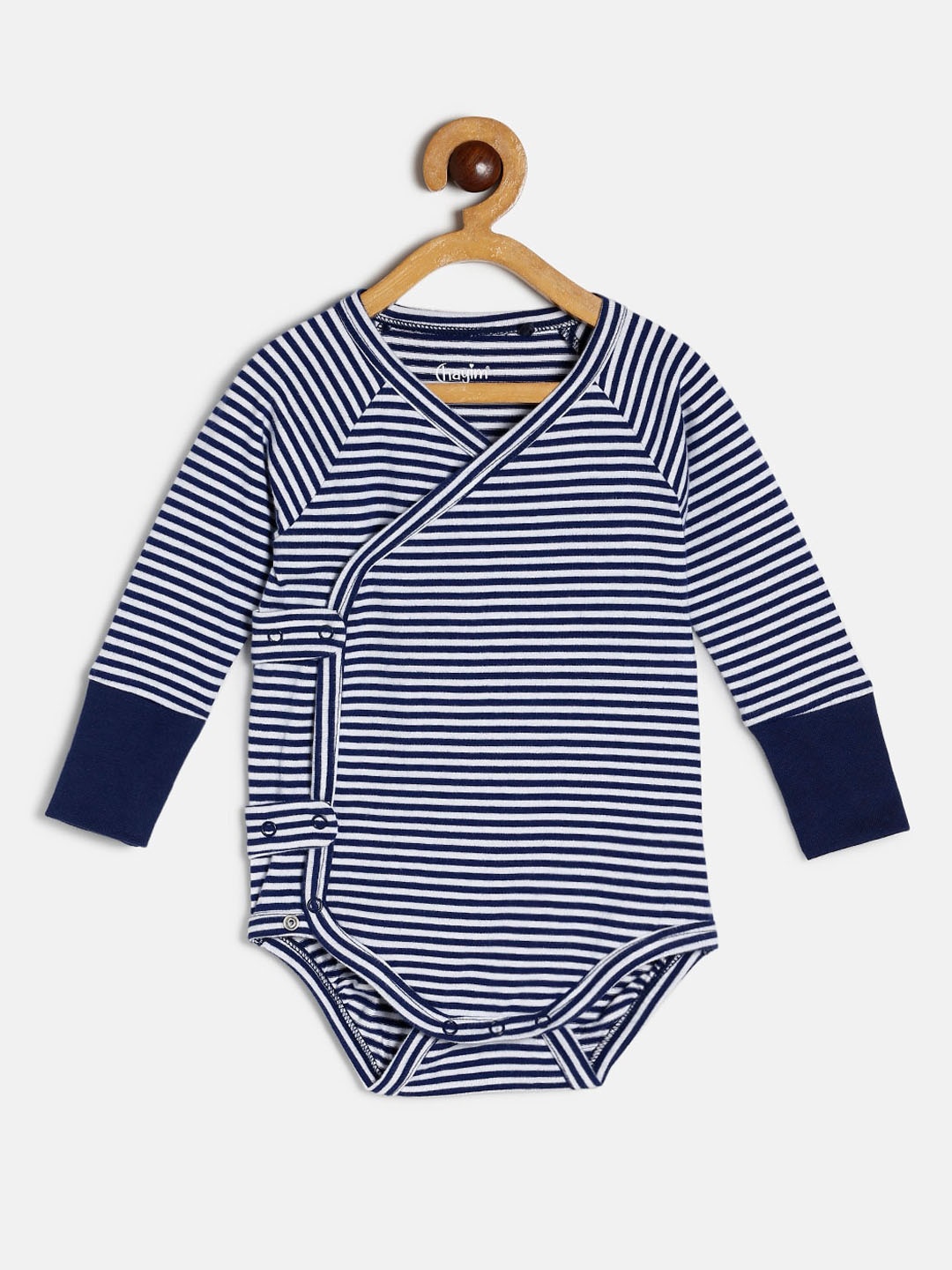 

CHAYIM Infants Striped Pure Cotton Expandable Bodysuits, Blue