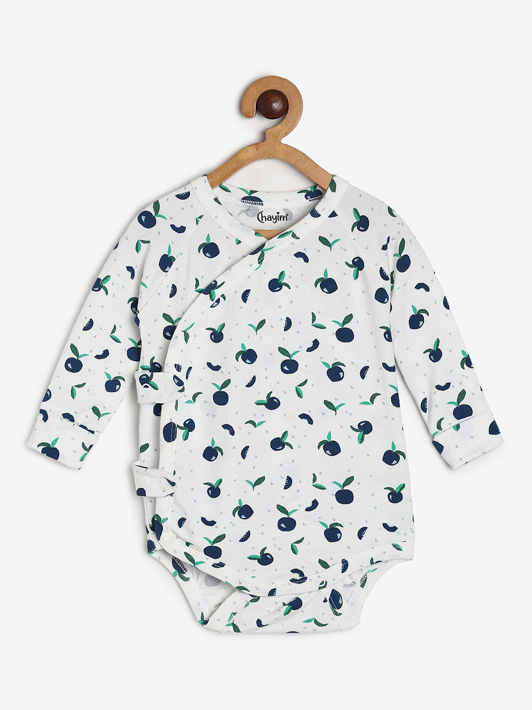 

CHAYIM Infants Printed Flexi Fit Bodysuit, White