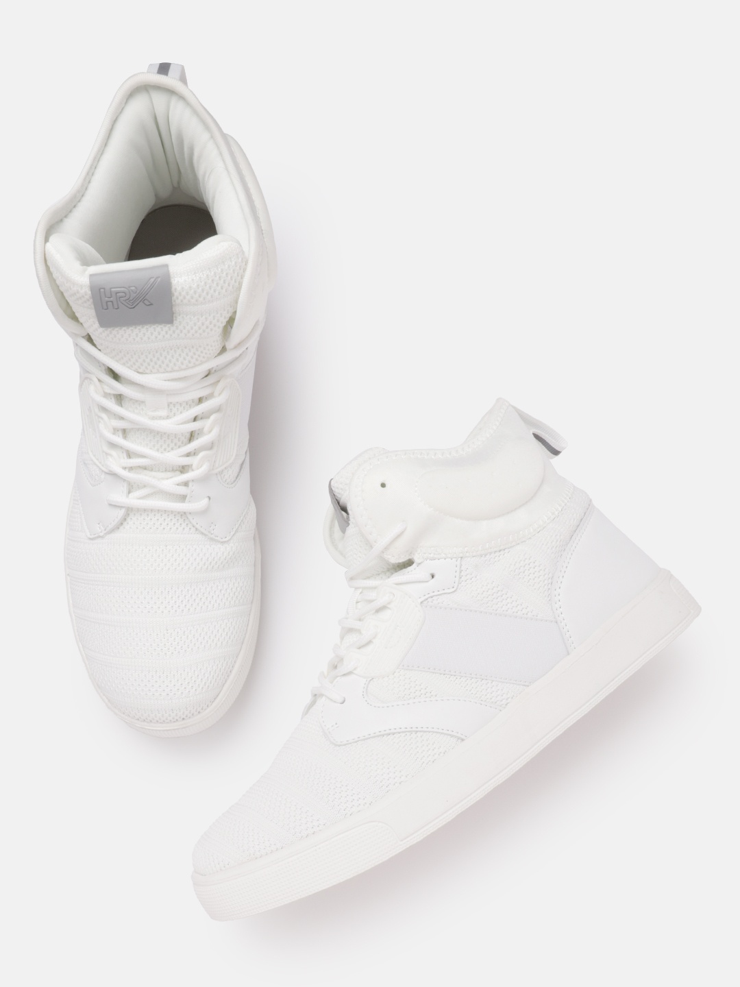 

HRX by Hrithik Roshan Men Woven Design Mid-Top Walking Shoes, White