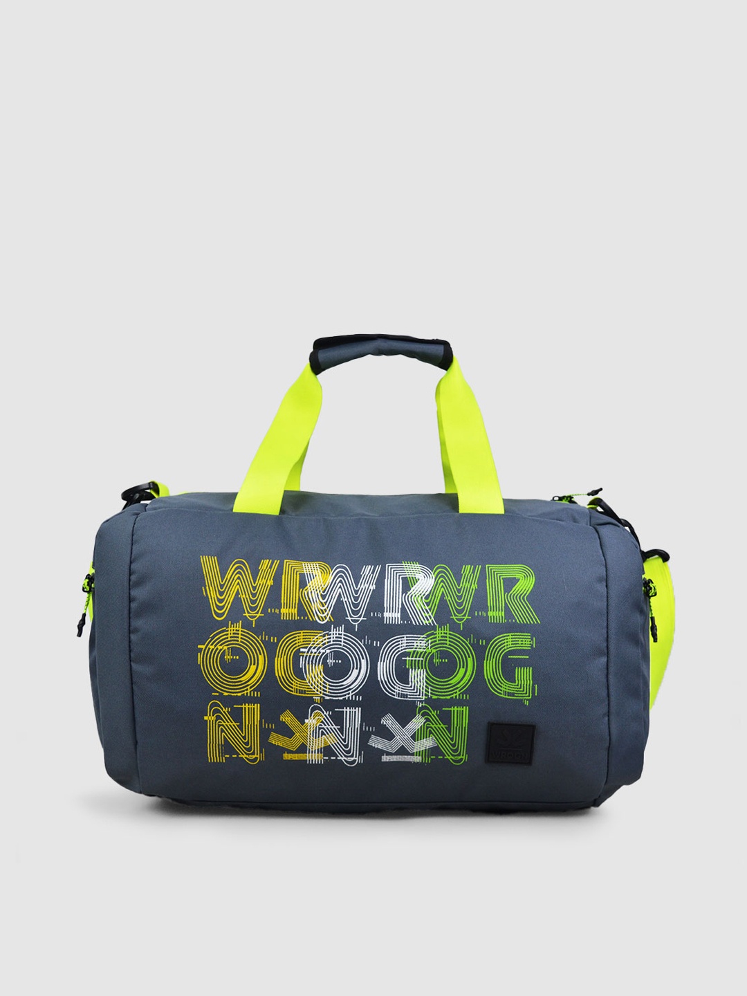 

WROGN Printed Duffel Bag, Navy blue