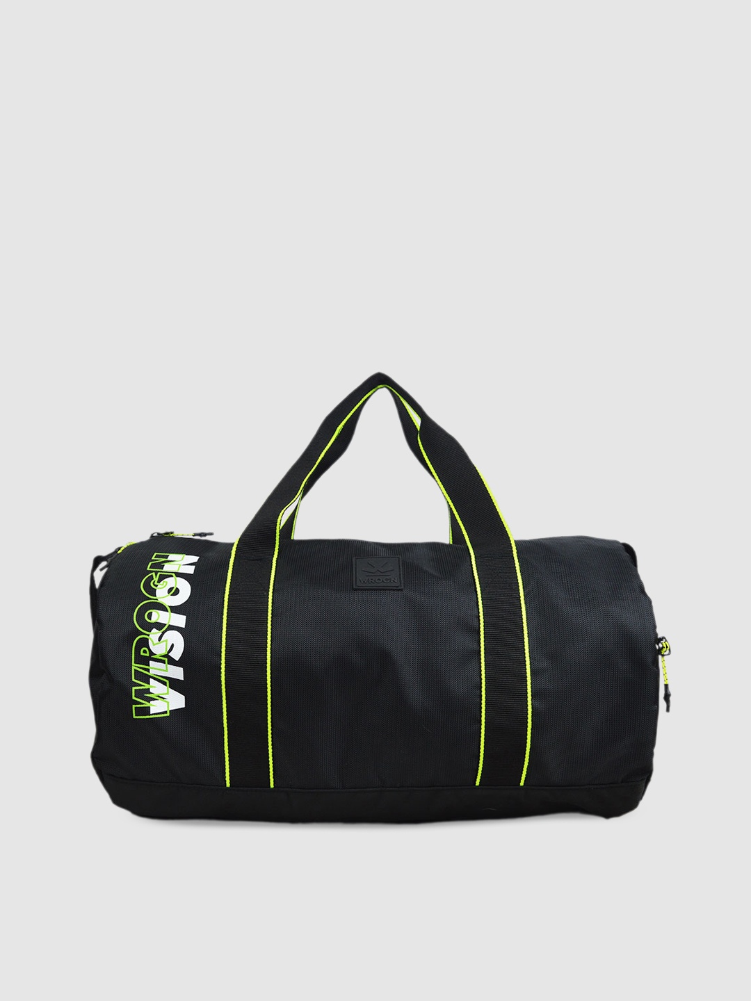 

WROGN Printed Duffel Bag, Black