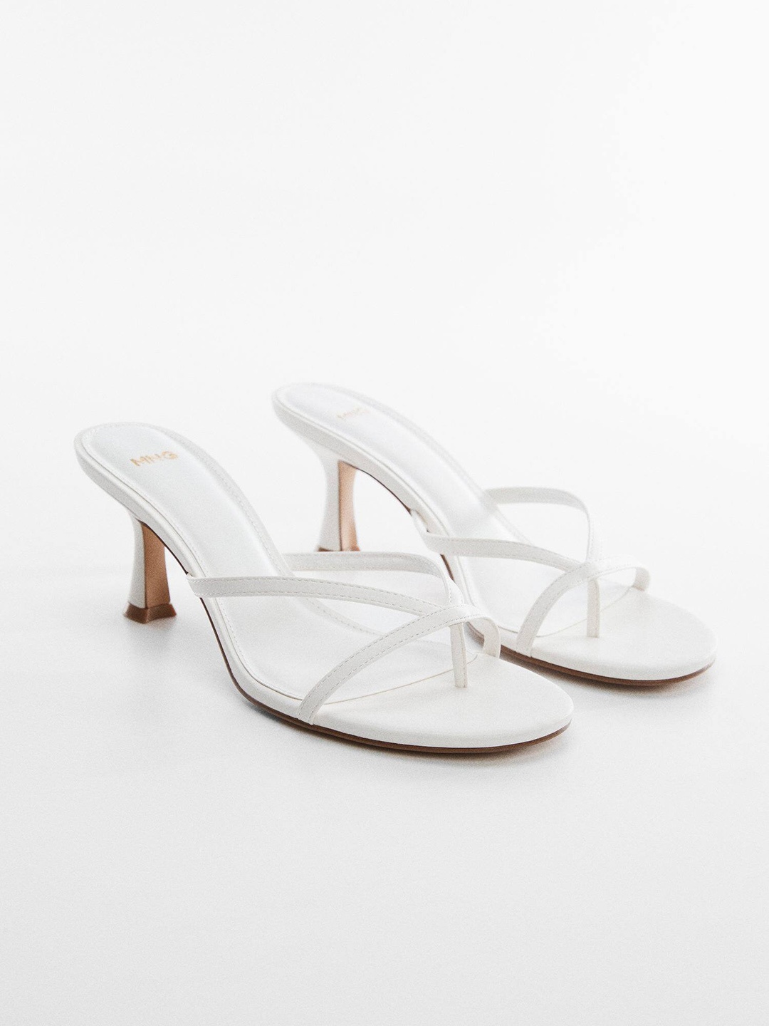 

MANGO Women Slim Heels, White