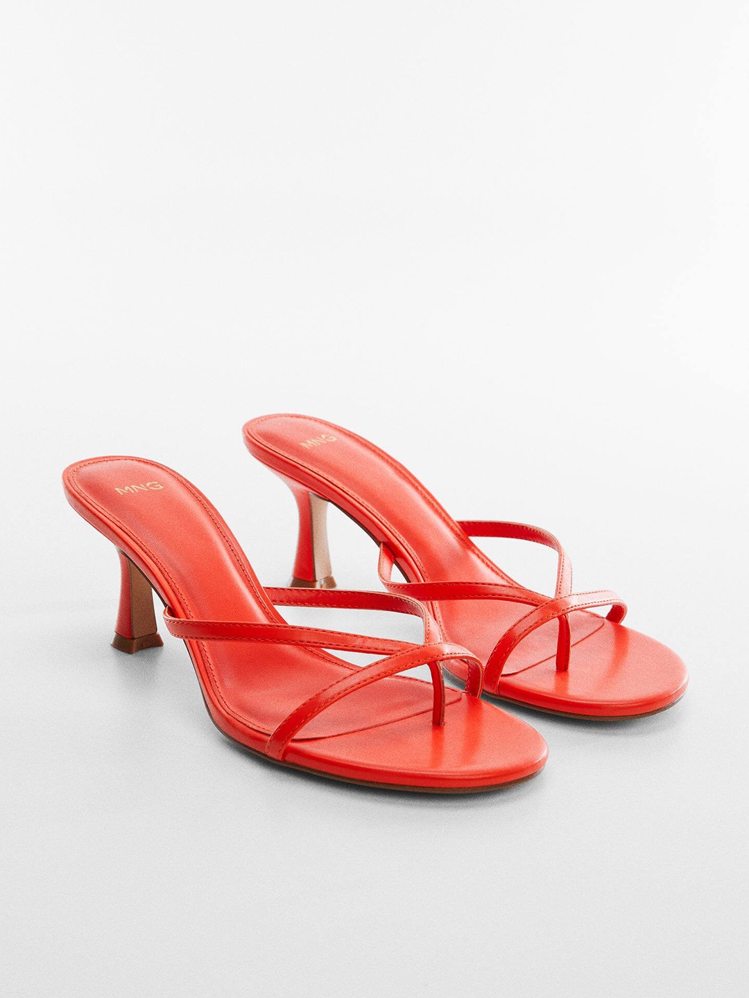 

MANGO Women Slim Heels, Orange