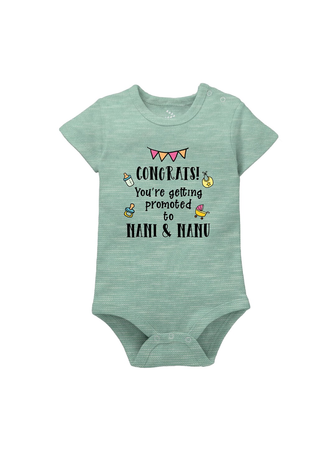 

Zeezeezoo Infants Printed Pure Cotton Bodysuit, Green