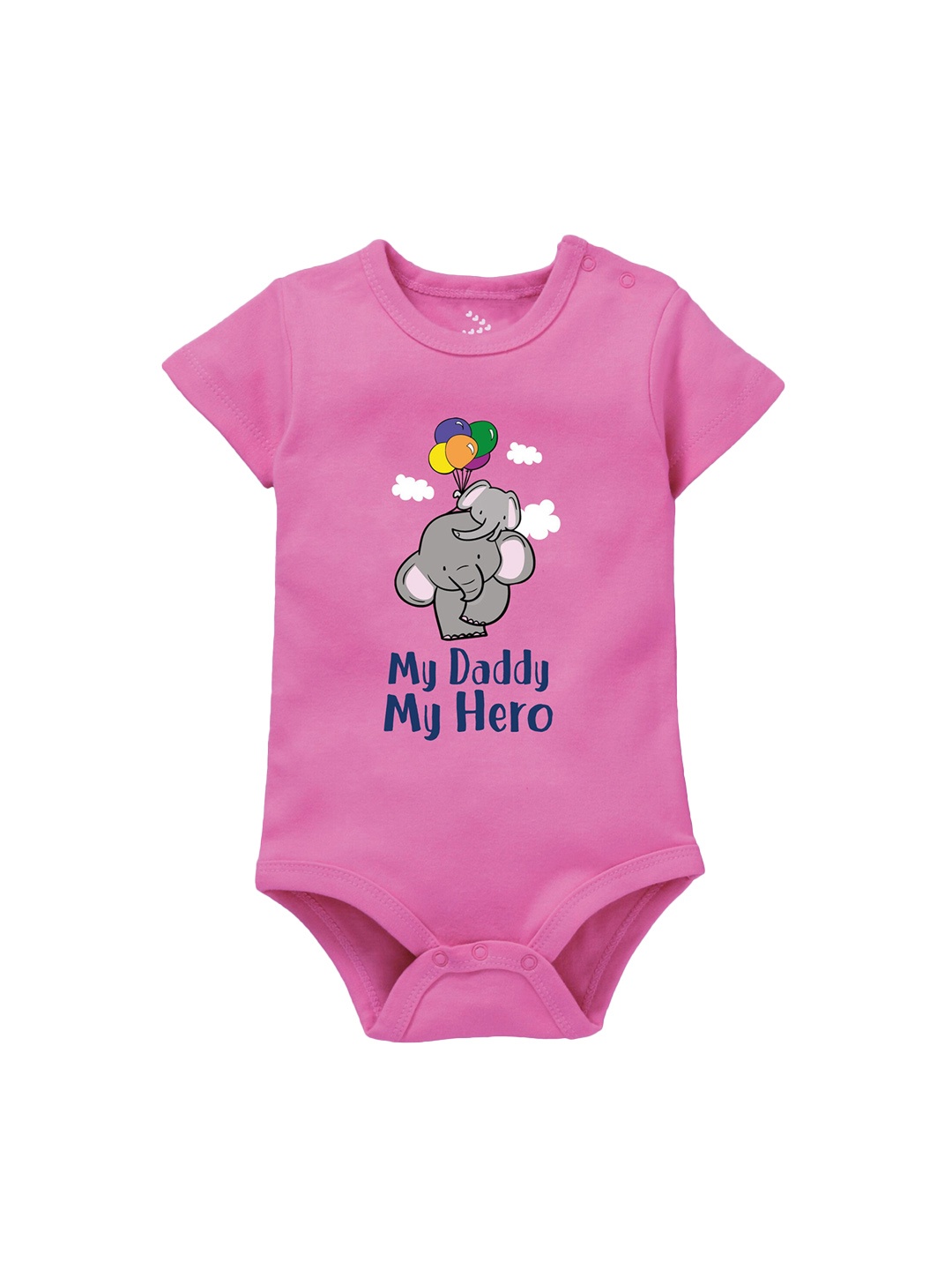

Zeezeezoo Infants Daddy Printed Pure Cotton Bodysuit, Pink