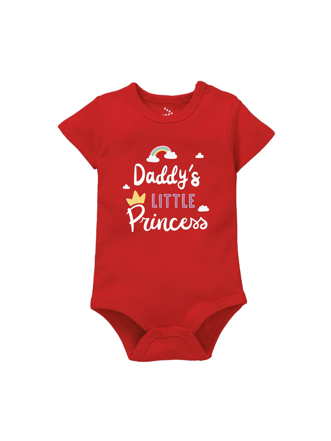 

Zeezeezoo Pure Cotton Infants Princess Printed Bodysuit, Red