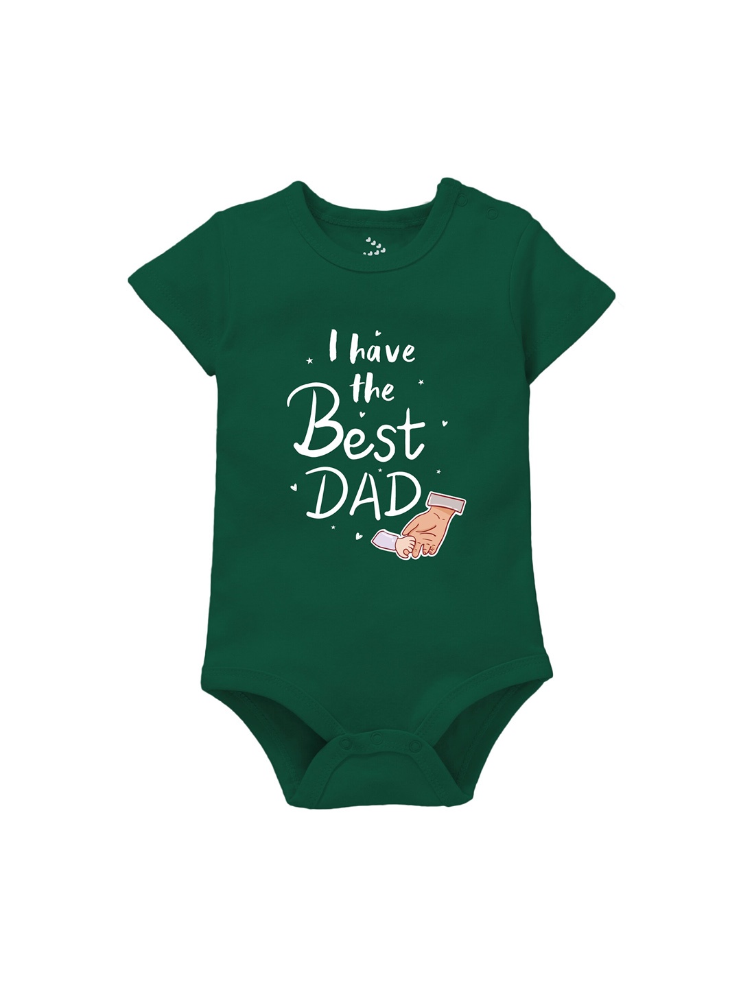 

Zeezeezoo Infants Best Dad Printed Pure Cotton Bodysuit, Green