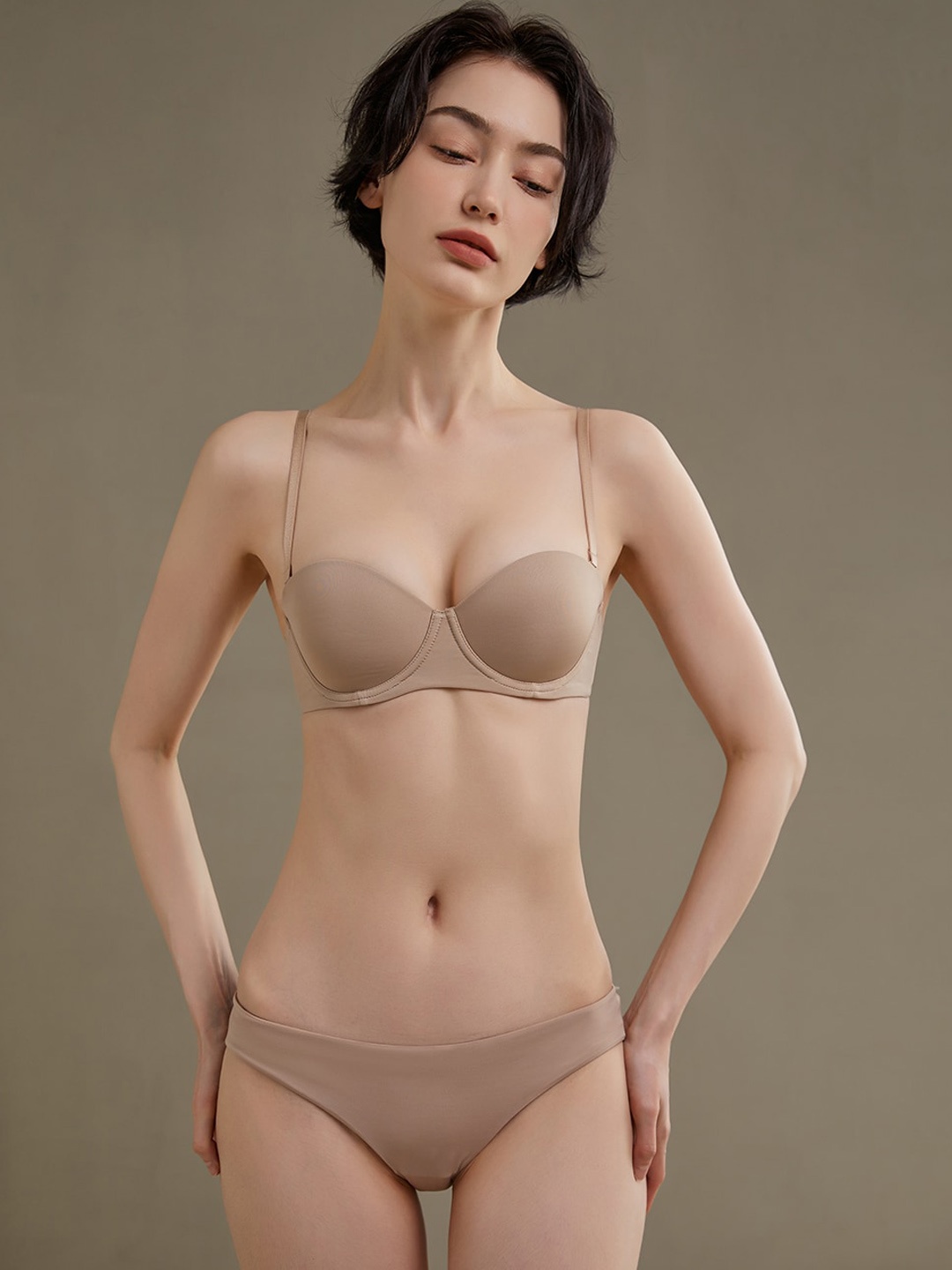 

JC Collection Lightly Padded Nude Lingerie Set