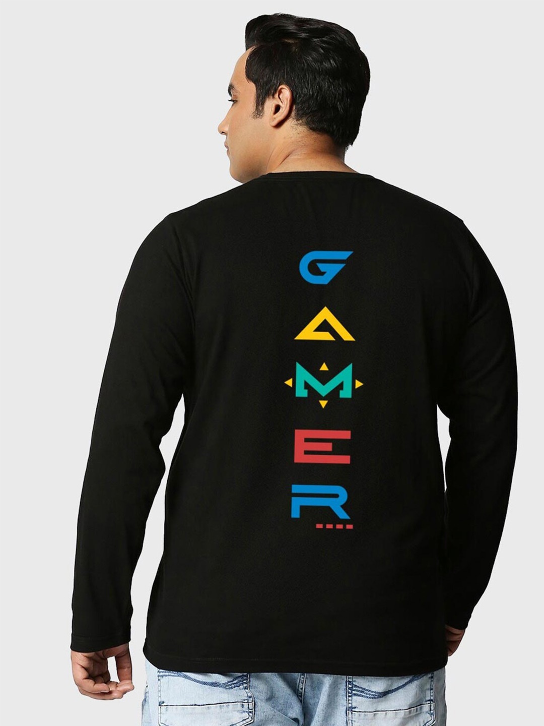 

Bewakoof Plus Gamer Respawn Typography Printed T-shirt, Black
