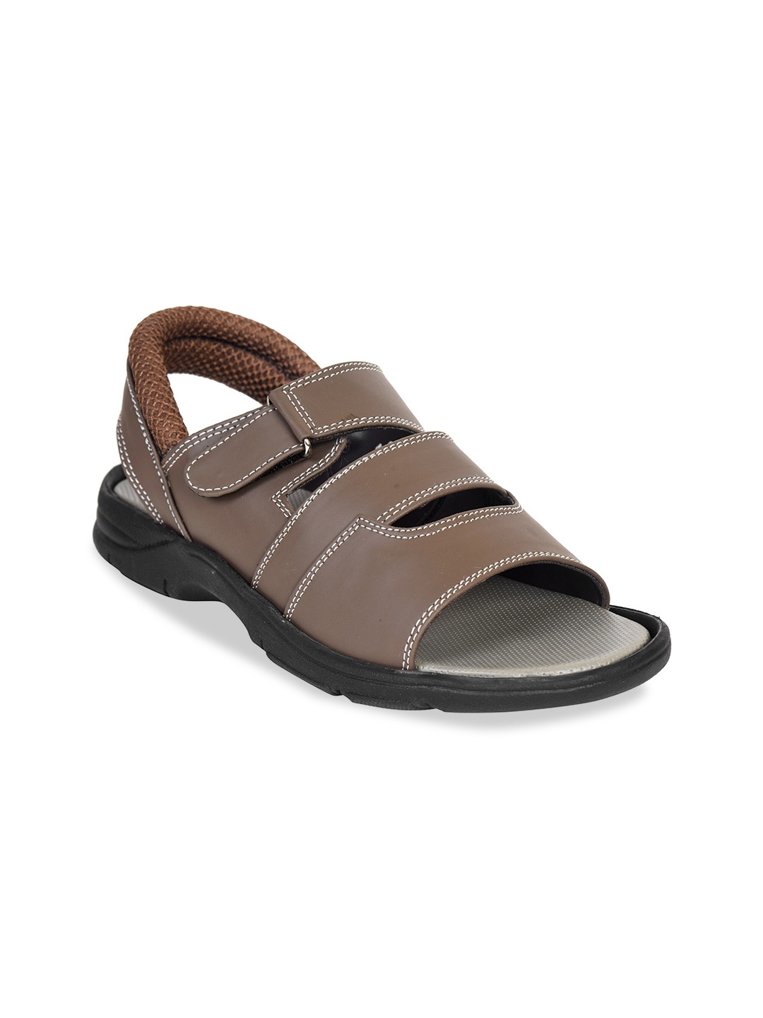 

Ajanta Men Stitch Detail Comfort Sandals, Brown