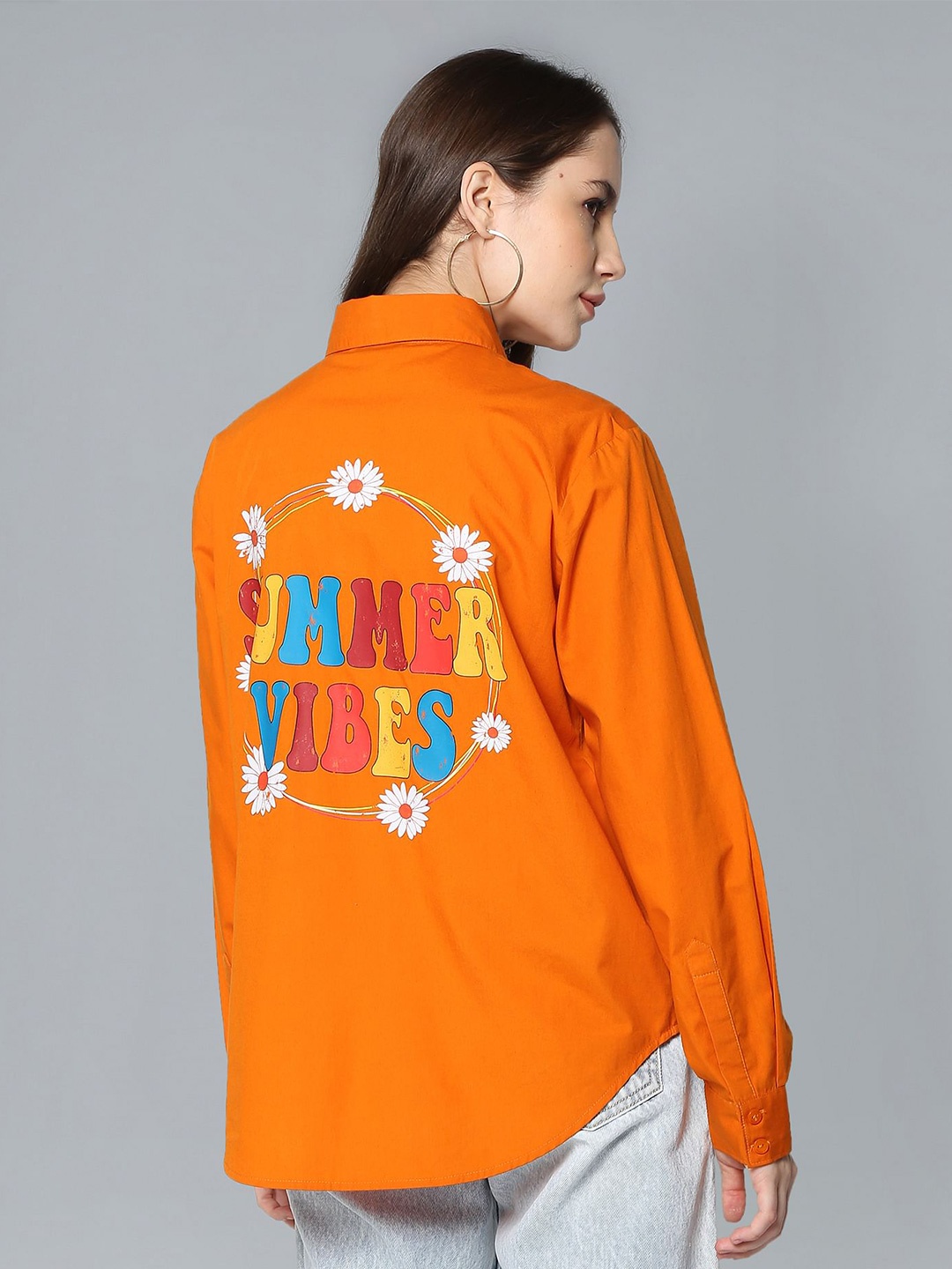 

Flying Machine Comfort Printed Cotton Casual Shirt, Orange
