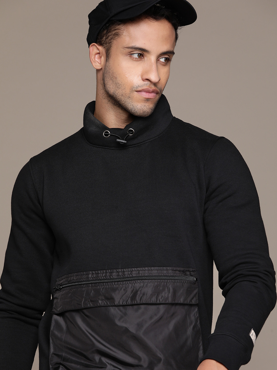 

The Roadster Lifestyle Co. High Neck Sweatshirt, Black
