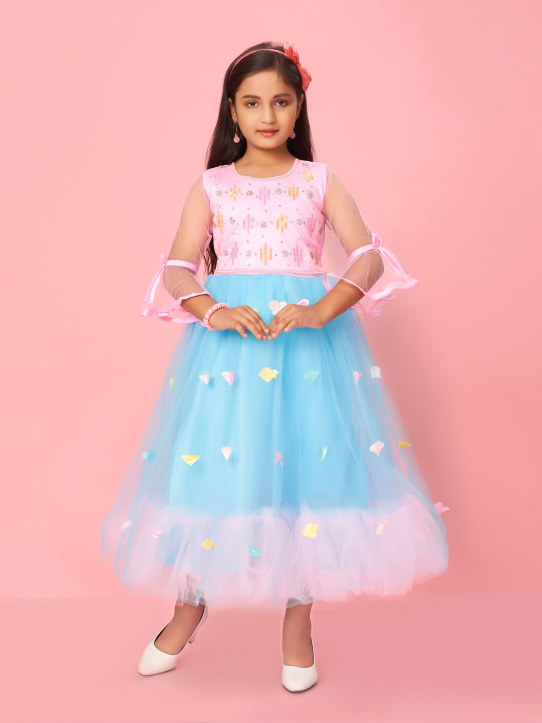 

BAESD Girls Sequin Gown Maxi Dress, Pink