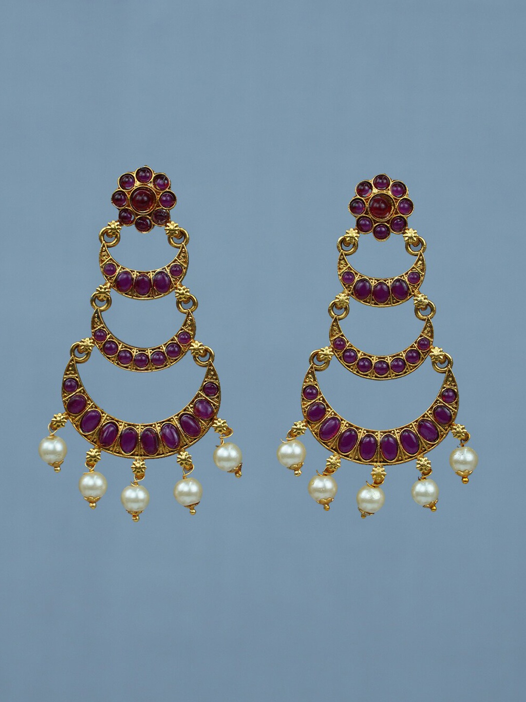 

Diksha collection Gold-Plated Jhumkas Earrings