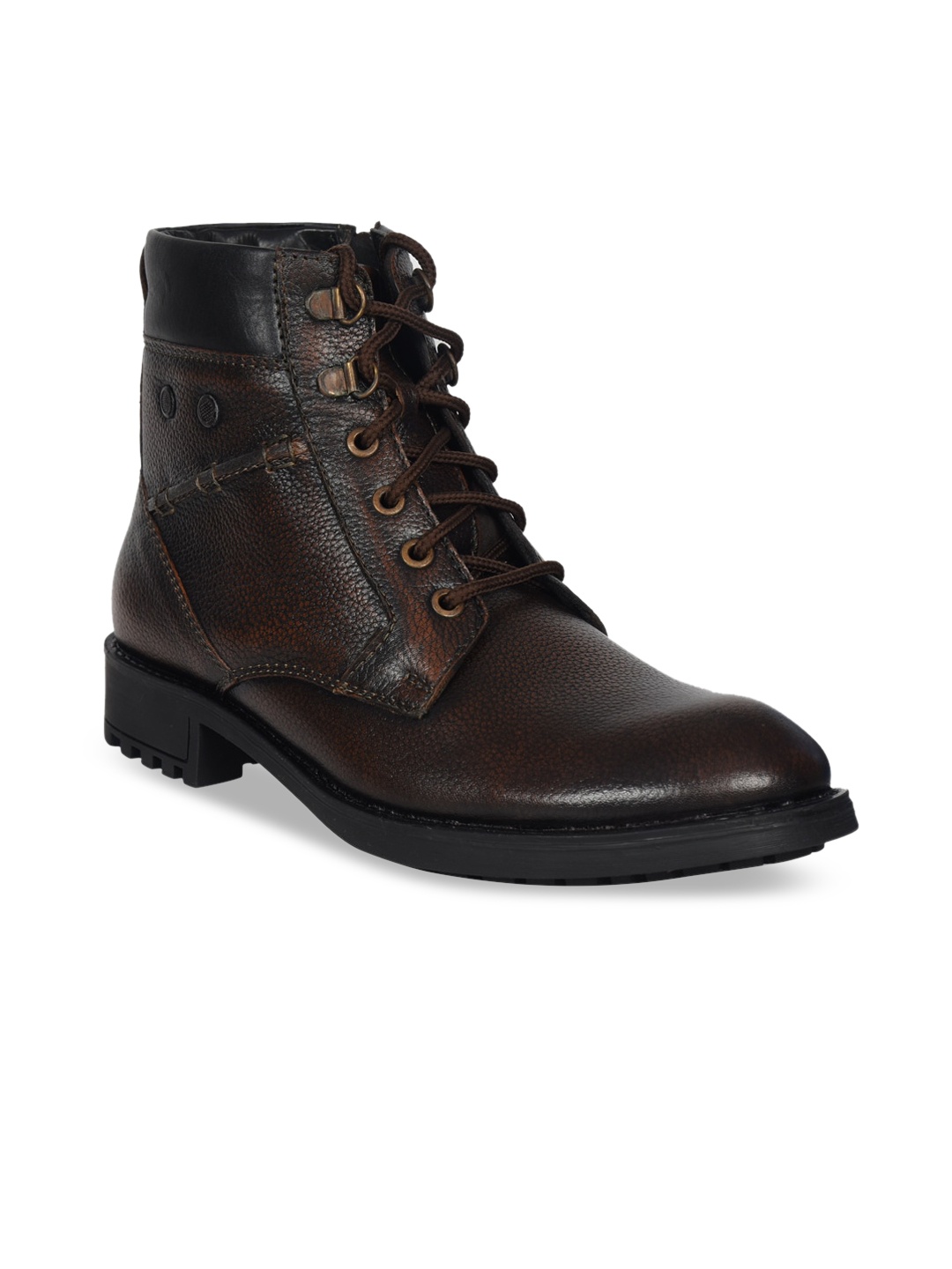 

IMPAKTO Men Textured Leather Regular Boots, Brown