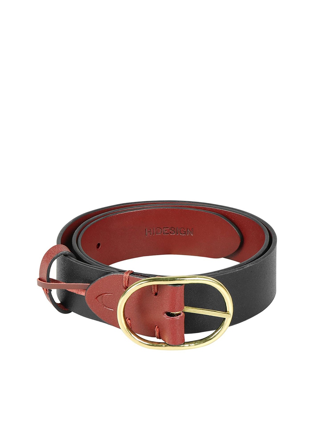 

Hidesign Women Leather Reversible Belt, Black