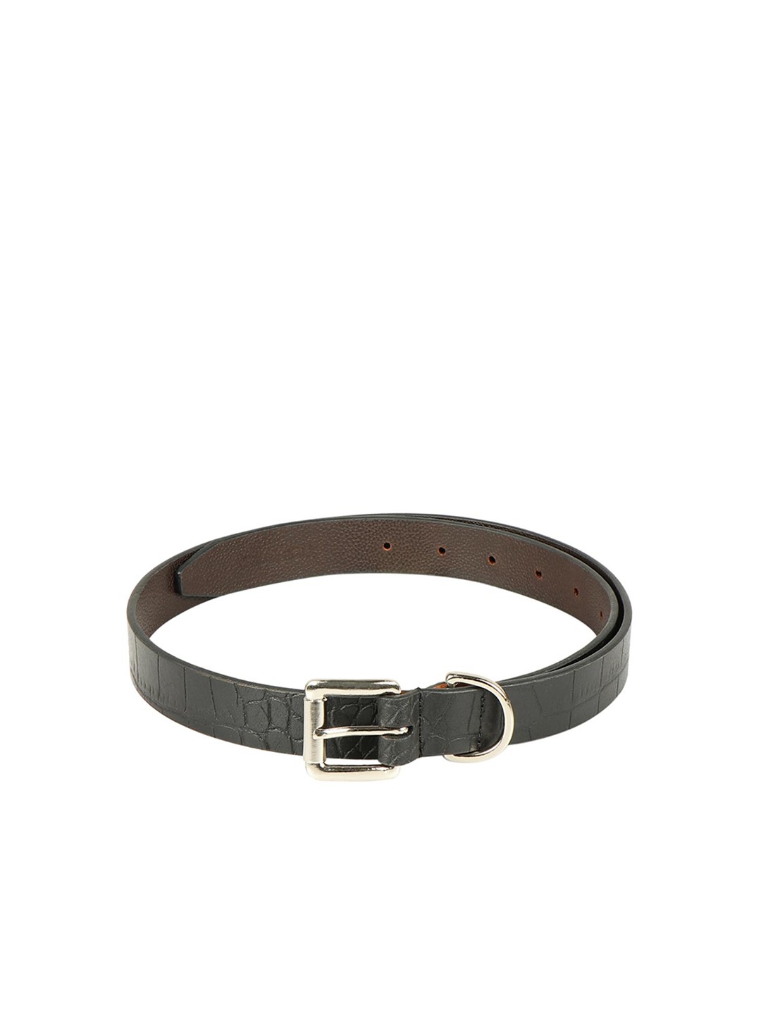 

Hidesign Women Textured Leather Belt, Black