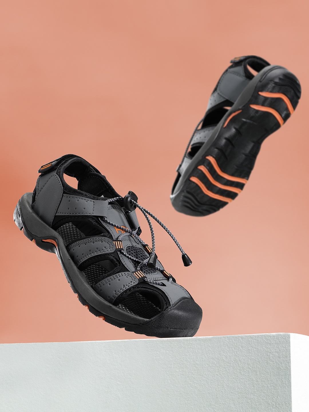 

HRX by Hrithik Roshan Men Perforated Sports Sandal, Grey