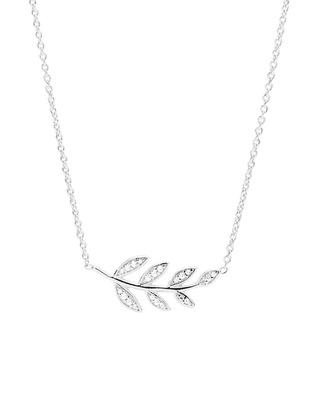 

Fossil Silver-Plated Leaf Design Sterling Silver Necklace