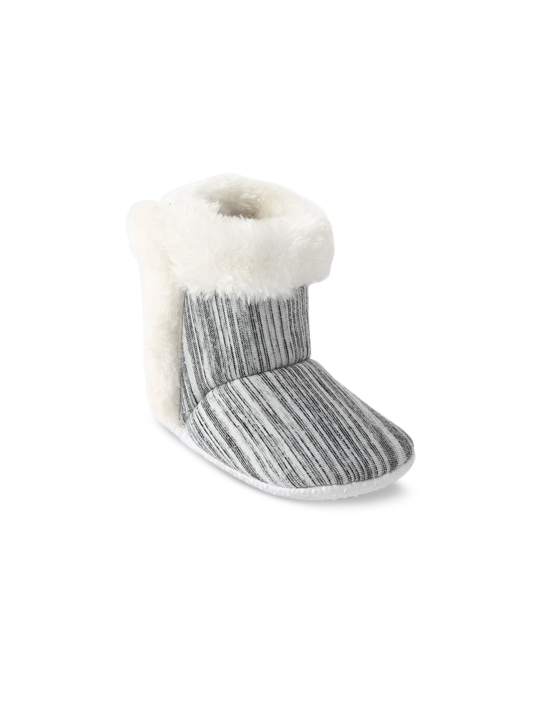 

CHiU Infants Self-Design Cotton Booties, White